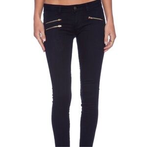 Rag & Bone Skinny Multi Zipper Jeans in Dark Blue Size 27